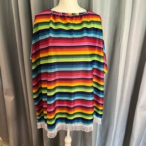 Cinco de mayo multicolor fiesta serape. 37”x40”